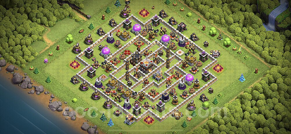 Top TH11 Unbeatable Anti Loot Base Plan with Link, Hybrid, Copy Town Hall 11 Base Design, #37