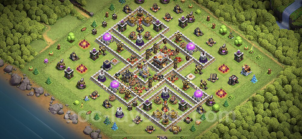 Anti Everything TH11 Base Plan with Link, Hybrid, Copy Town Hall 11 Design 2023, #39