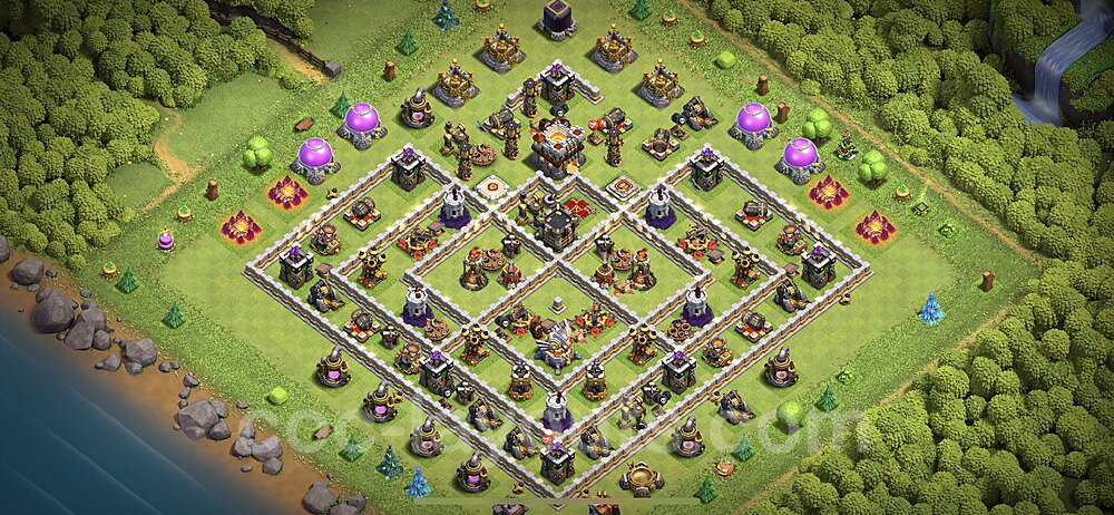 TH11 Trophy Base Plan with Link, Anti Everything, Copy Town Hall 11 Base Design 2021, #51