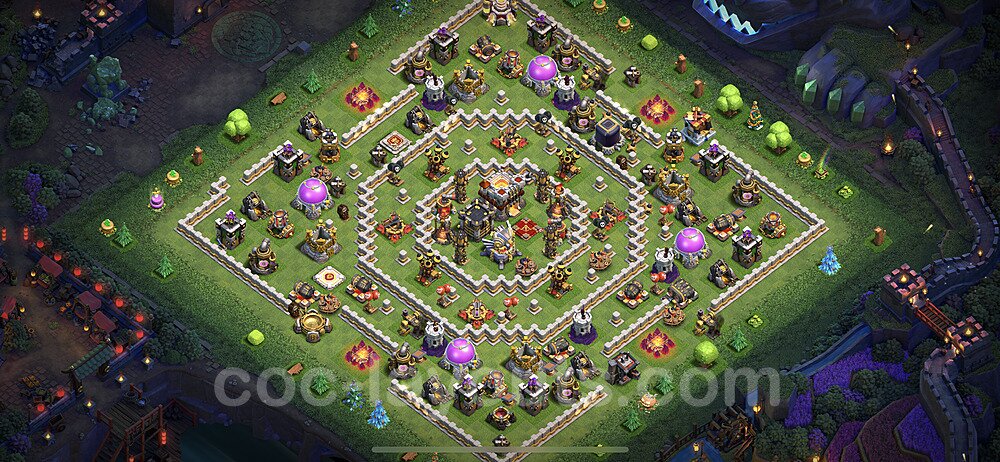 Anti Everything TH11 Base Plan with Link, Copy Town Hall 11 Design 2021, #56