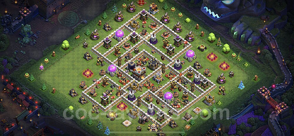 TH11 Anti 3 Stars Base Plan with Link, Anti Everything, Copy Town Hall 11 Base Design 2022, #58