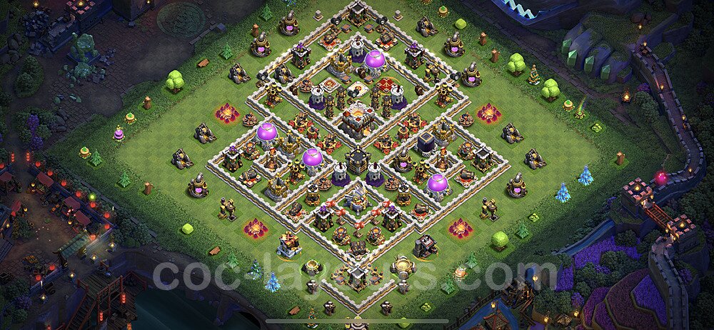 Best Anti 3 Stars Base TH11 with Link, Hybrid - Town Hall Level 11 Base Cop...