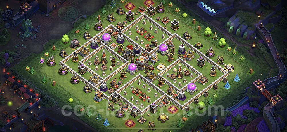 Full Upgrade TH11 Base Plan with Link, Hybrid, Copy Town Hall 11 Max Levels Design 2023, #68