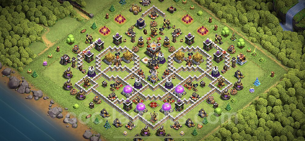 TH11 Trophy Base Plan with Link, Copy Town Hall 11 Base Design 2023, #93
