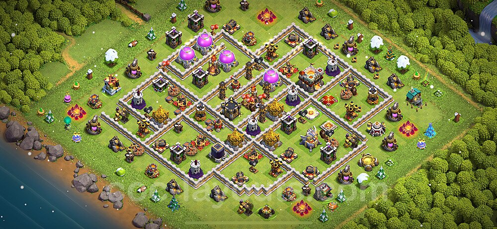 TH11 Anti 3 Stars Base Plan with Link, Anti Everything, Copy Town Hall 11 Base Design 2024, #94