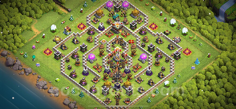 Anti Everything TH11 Base Plan with Link, Hybrid, Copy Town Hall 11 Design 2024, #96