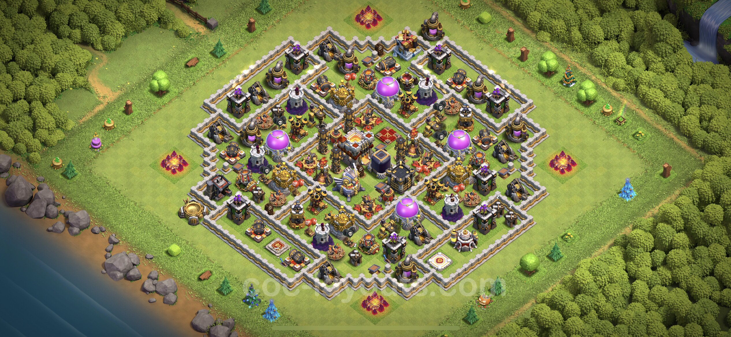 Clash Of Clans Rathaus 11 Angriffstaktik Gute Farm Base Rathaus Level 11 + Link, Hybrid, Anti 2 Sterne - COC