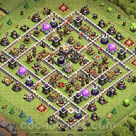Base plan TH11 (design / layout) with Link, Hybrid, Anti 3 Stars for Farming, #10