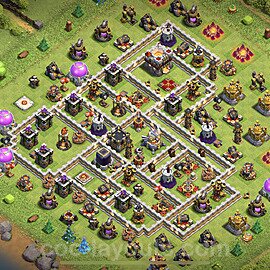 Base plan TH11 (design / layout) with Link, Hybrid for Farming, #2