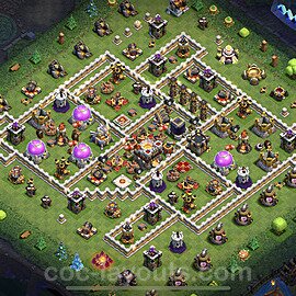 Base plan TH11 (design / layout) with Link, Anti Everything, Hybrid for Farming, #23