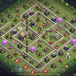 Base plan TH11 (design / layout) with Link, Hybrid for Farming, #24