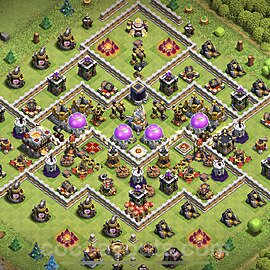 Base plan TH11 (design / layout) with Link, Anti Everything, Hybrid for Farming, #28