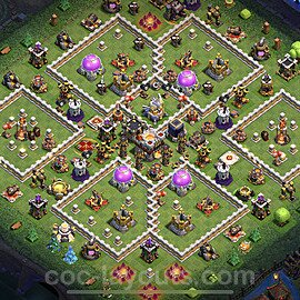Base plan TH11 (design / layout) with Link, Anti Air / Electro Dragon, Hybrid for Farming 2022, #31