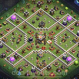 Base plan TH11 Max Levels with Link, Hybrid for Farming 2022, #33