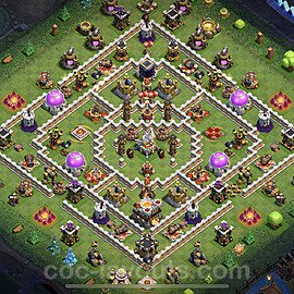 Base plan TH11 (design / layout) with Link, Anti 3 Stars, Hybrid for Farming 2023, #34