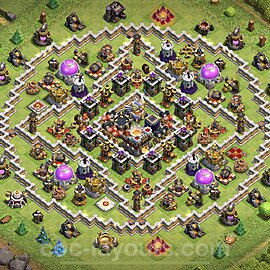 Diseño de aldea para farming Ayuntamiento 11 Copiar, Liga de Leyenda, Híbrido - COC TH11 Perfecta Distribucion 2023 + Enlace - #4