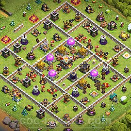 Base plan TH11 (design / layout) with Link, Anti 2 Stars, Anti Everything for Farming 2023, #49