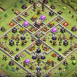 Base plan TH11 Max Levels with Link, Anti 3 Stars for Farming 2023, #51