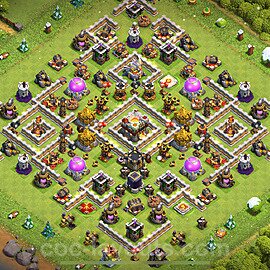 Base plan TH11 (design / layout) with Link, Anti 2 Stars for Farming 2023, #52