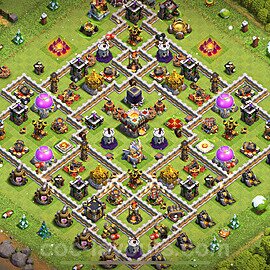 Base plan TH11 (design / layout) with Link, Anti Everything, Hybrid for Farming 2024, #53
