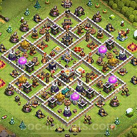 Base plan TH11 (design / layout) with Link, Anti 3 Stars, Hybrid for Farming 2024, #54