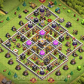 Base plan TH11 (design / layout) with Link, Anti 2 Stars, Anti Everything for Farming 2024, #57