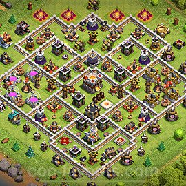 Base plan TH11 (design / layout) with Link, Anti 2 Stars, Anti Everything for Farming 2024, #60