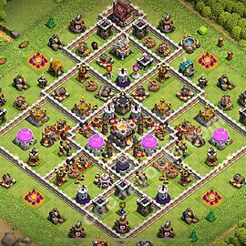 Municipio livello 11 Base + Link, Anti tutto - Miglior Disposizione villaggio per Farming COC 2026 TH11 - #62