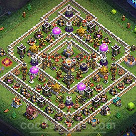 Diseño de aldea para farming - Copiar, Anti 3 Estrellas Ayuntamiento 11 al Maximo - Full COC TH11 Perfecta Distribucion 2025 + Enlace - #64
