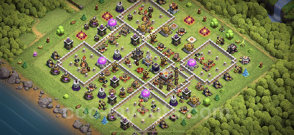Base plan TH11 (design / layout) with Link, Hybrid for Farming, #11