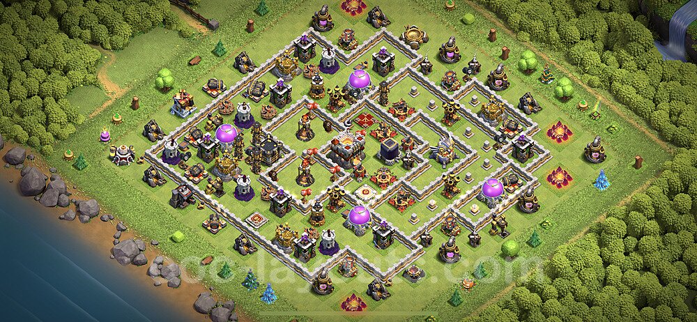 Base plan TH11 (design / layout) with Link, Hybrid, Anti Everything for Farming, #12