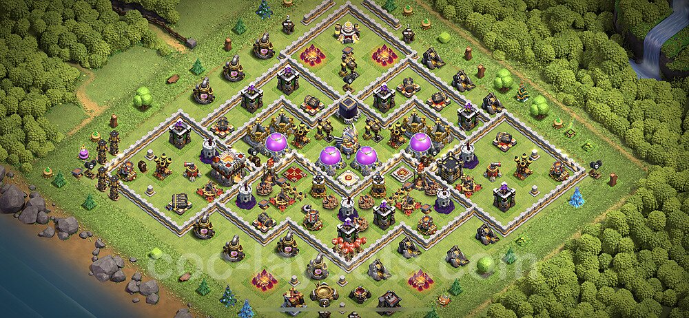 Base plan TH11 (design / layout) with Link, Anti Everything, Hybrid for Farming 2021, #28