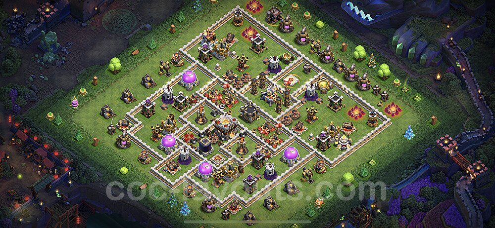 Base plan TH11 (design / layout) with Link, Anti Everything, Hybrid for Farming 2023, #30