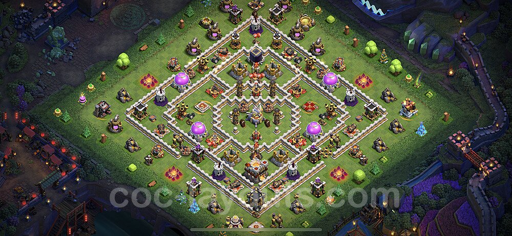 Base plan TH11 (design / layout) with Link, Anti 3 Stars, Hybrid for Farming 2022, #34