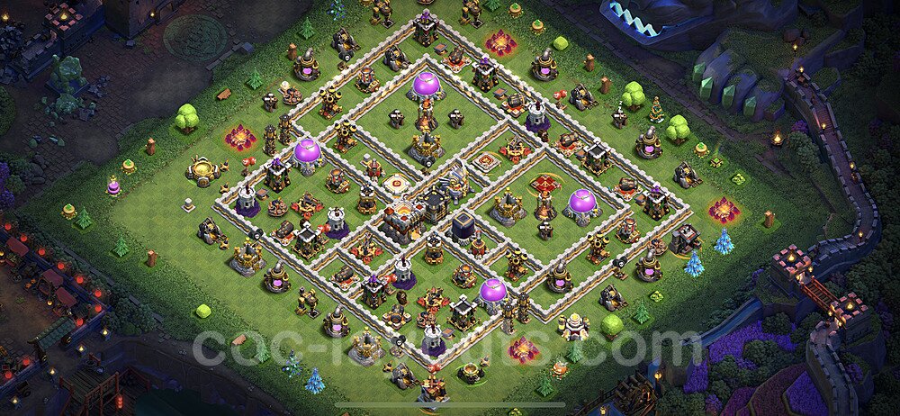 Base plan TH11 (design / layout) with Link, Anti 2 Stars for Farming 2022, #41