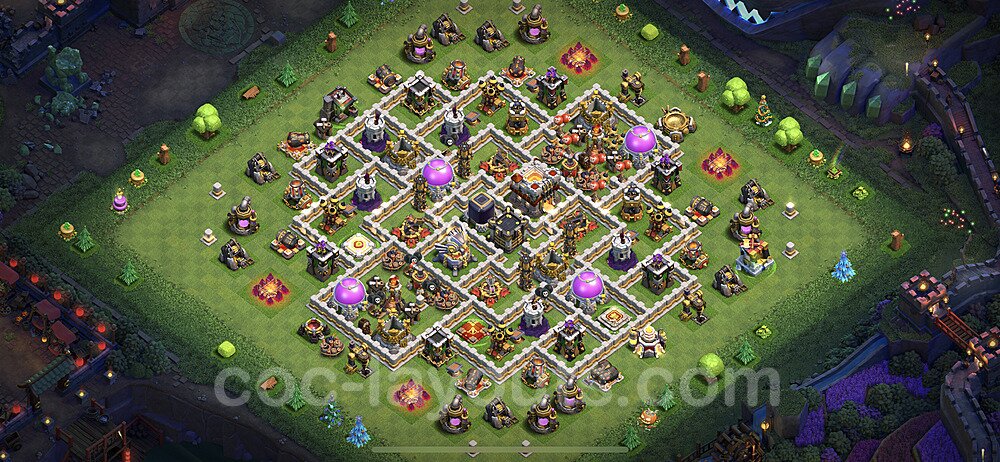 Base plan TH11 Max Levels with Link, Anti 3 Stars for Farming 2023, #43