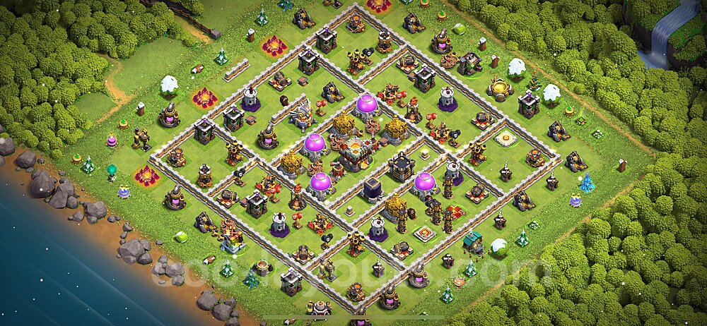 Base plan TH11 (design / layout) with Link, Anti 2 Stars, Anti Everything for Farming 2024, #49