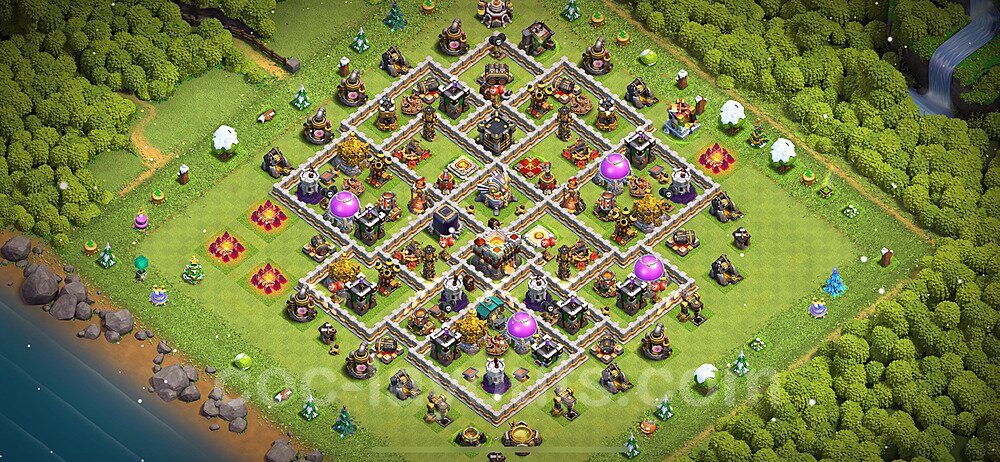 Base plan TH11 (design / layout) with Link, Anti 3 Stars, Hybrid for Farming 2024, #54