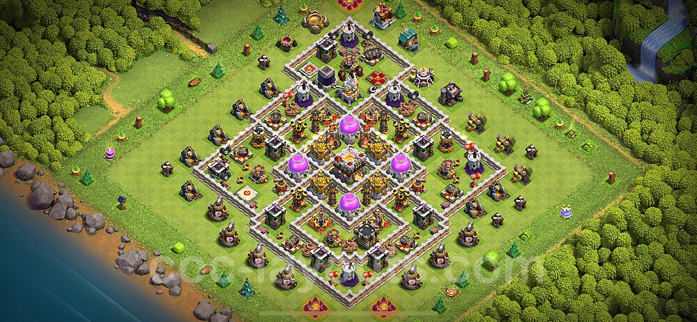 Base plan TH11 (design / layout) with Link, Anti 2 Stars, Anti Everything for Farming 2024, #57