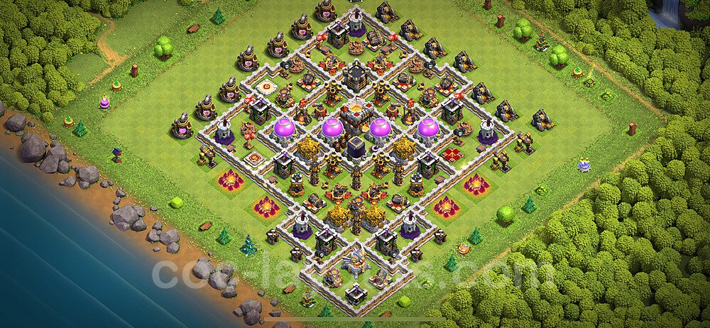 Base plan TH11 (design / layout) with Link, Anti 2 Stars, Anti Everything for Farming 2024, #59