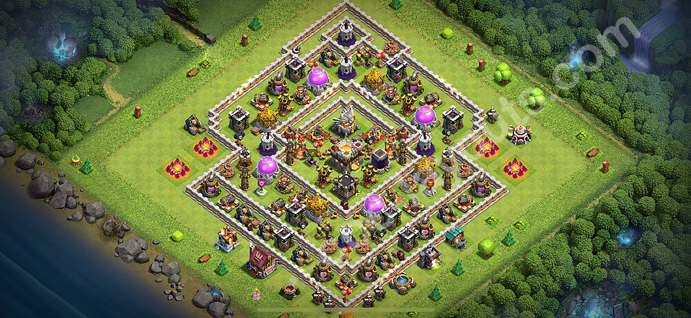 Ustawienie bazy do farma TH11 z linkiem, Anty 3 Gwiazdki - Ratusz poziom 11 - COC 2025, #64