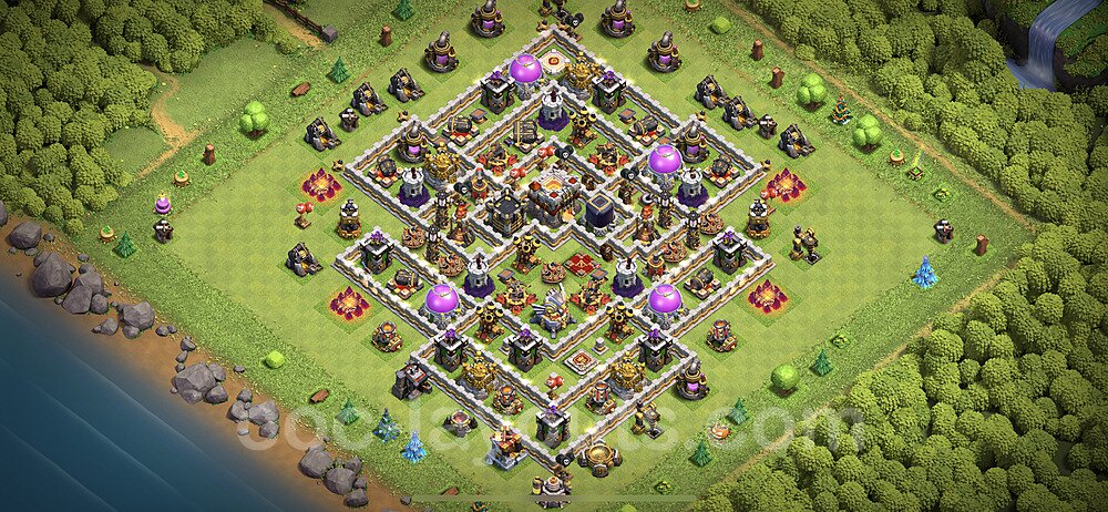 Base plan TH11 (design / layout) with Link, Hybrid, Anti 3 Stars for Farming, #9
