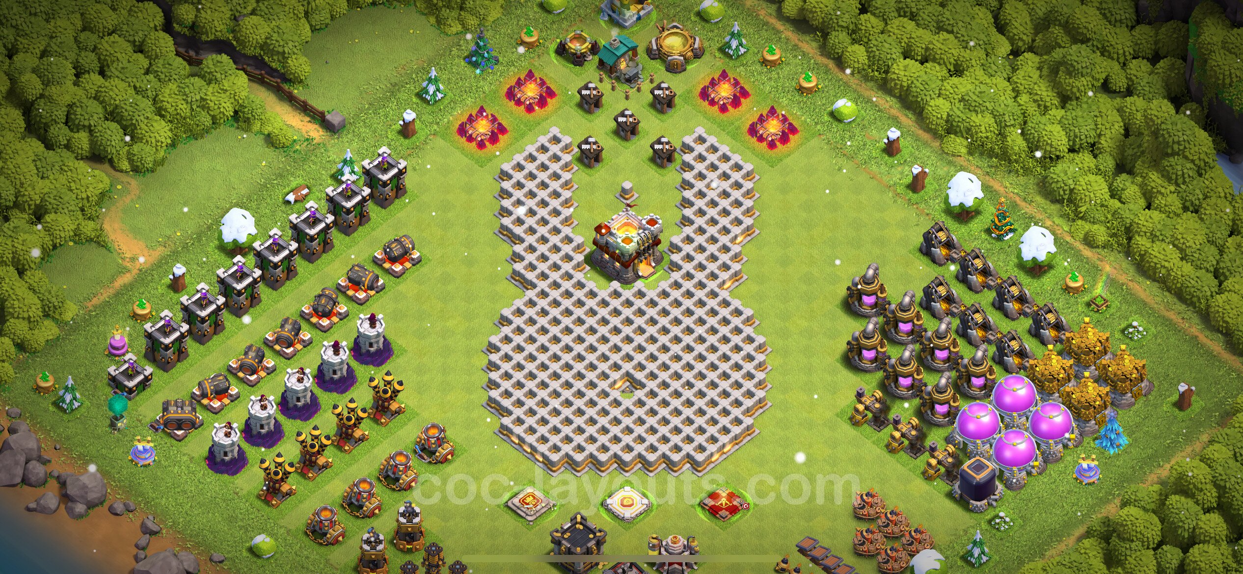 Best Funny Troll Base TH11 With Link 2024 Town Hall Level 11 Art Base   Th11 Troll 28 