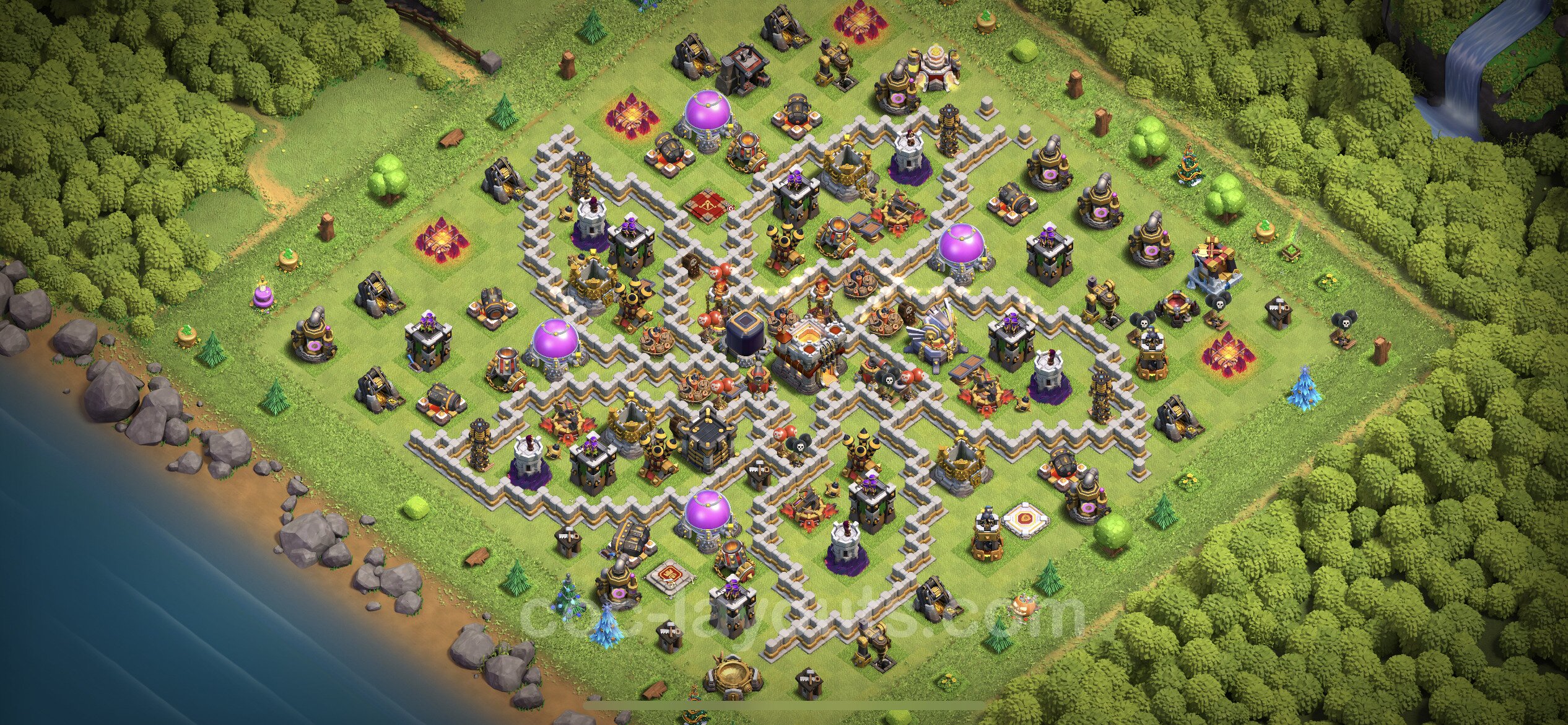 Best Funny Troll Base TH11 with Link - Town Hall Level 11 Art Base Copy -  (#4)