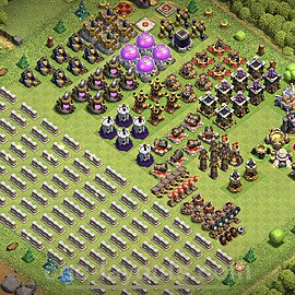 TH11 Funny Troll Base Plan with Link, Copy Town Hall 11 Art Design 2023, #15