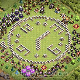 TH11 Funny Troll Base Plan with Link, Copy Town Hall 11 Art Design 2022, #18