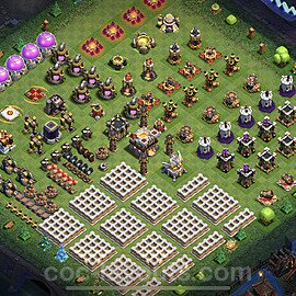 TH11 Funny Troll Base Plan with Link, Copy Town Hall 11 Art Design 2022, #19