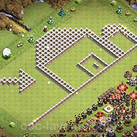 TH11 Funny Troll Base Plan with Link, Copy Town Hall 11 Art Design 2023, #21