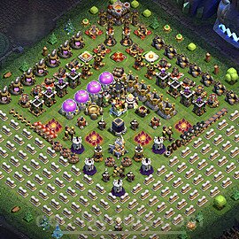 TH11 Funny Troll Base Plan with Link, Copy Town Hall 11 Art Design 2023, #23