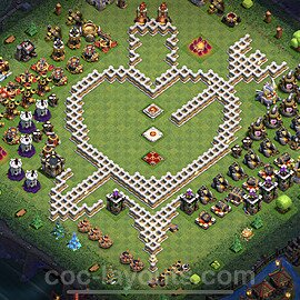 TH11 Funny Troll Base Plan with Link, Copy Town Hall 11 Art Design, #3